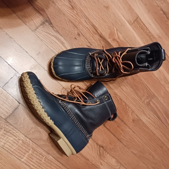 L.L Bean BEAN-BOOTS Ladies DM or 8 Made in Maine Navy Blue - Picture 2 of 8